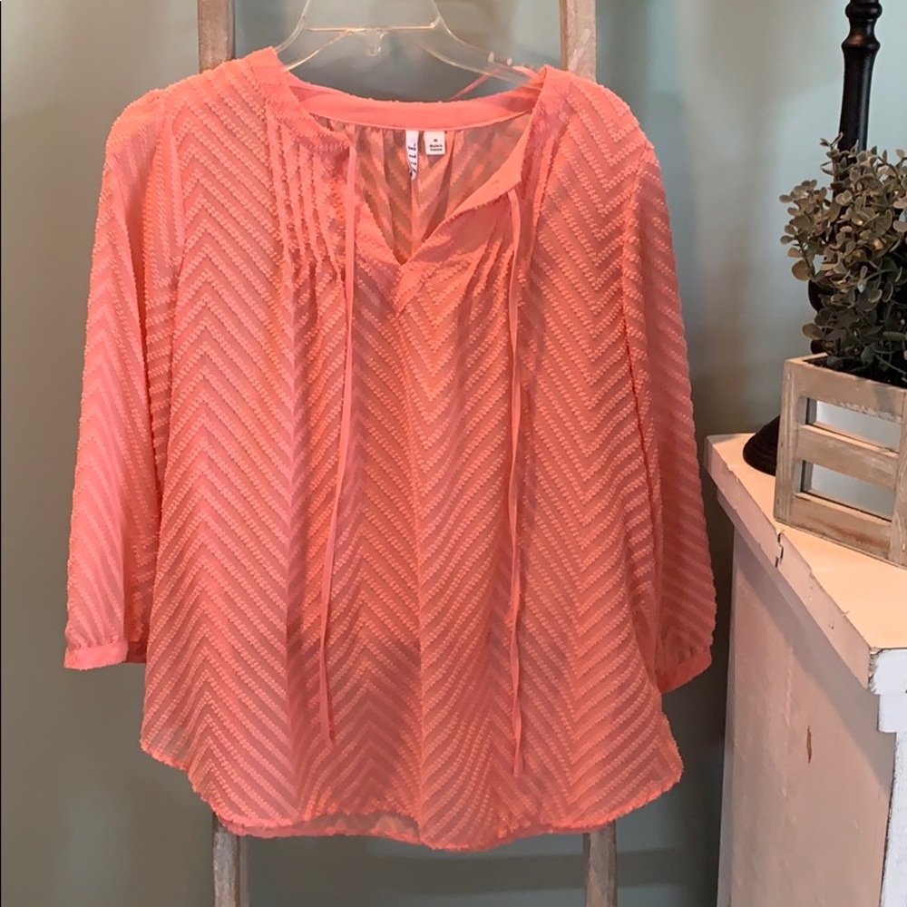 Coral blouse
